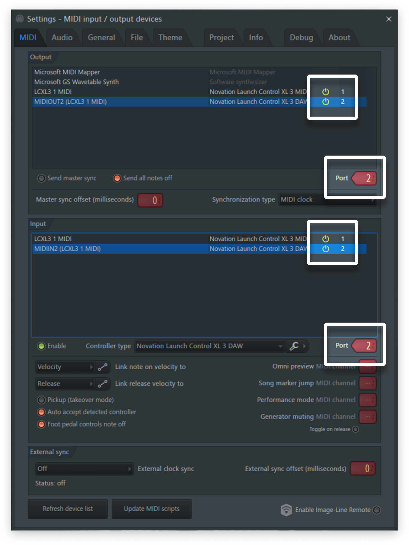 FL Studio LCXL 3 MIDI Ports Windows.png