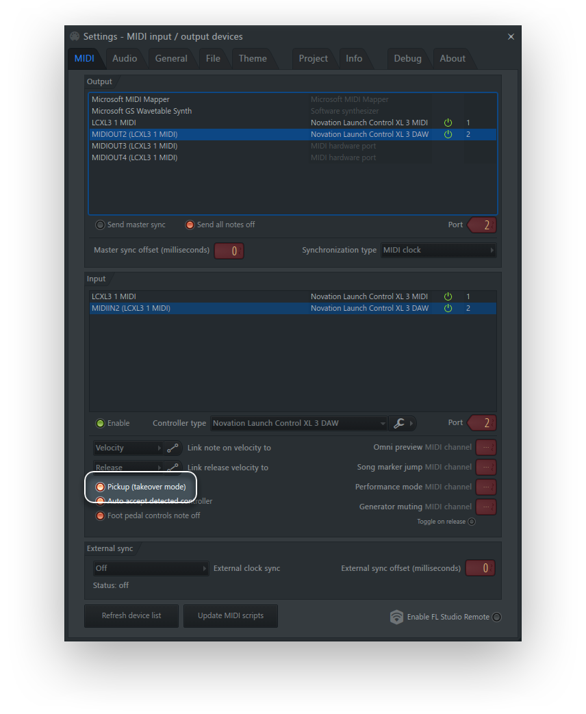 FL Studio LCXL 3 Pickup (takeover mode) Windows.png