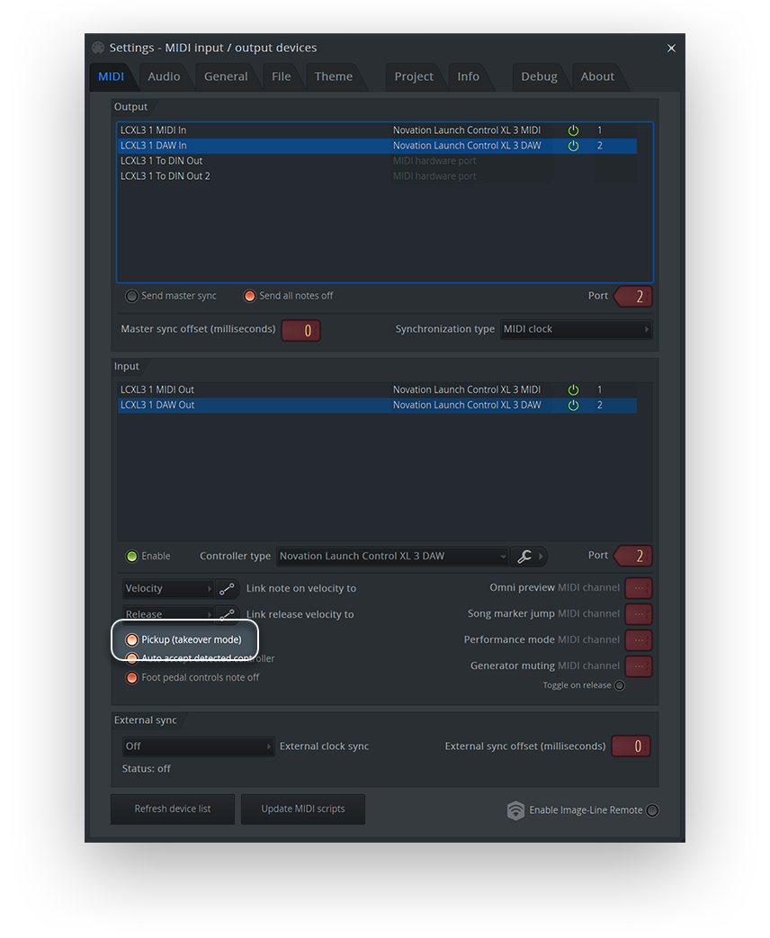 FL Studio LCXL 3 Pickup (takeover mode) Mac.png