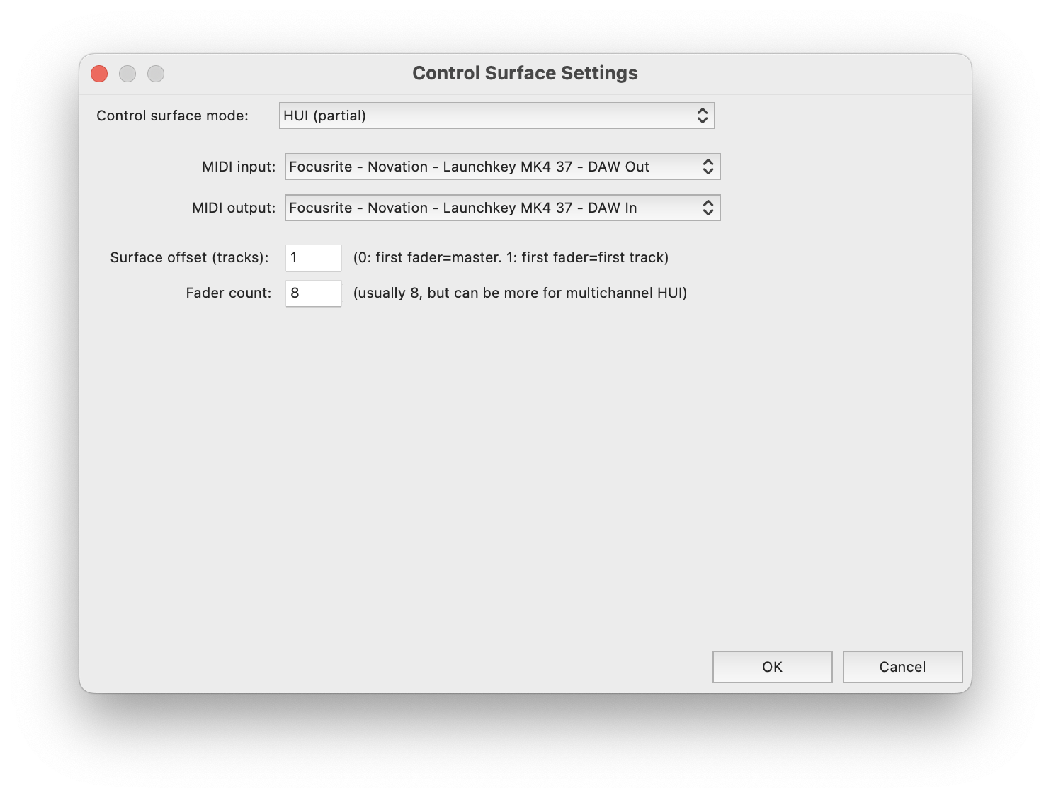LK4-Reaper-Mac-Control Surface Settings.png