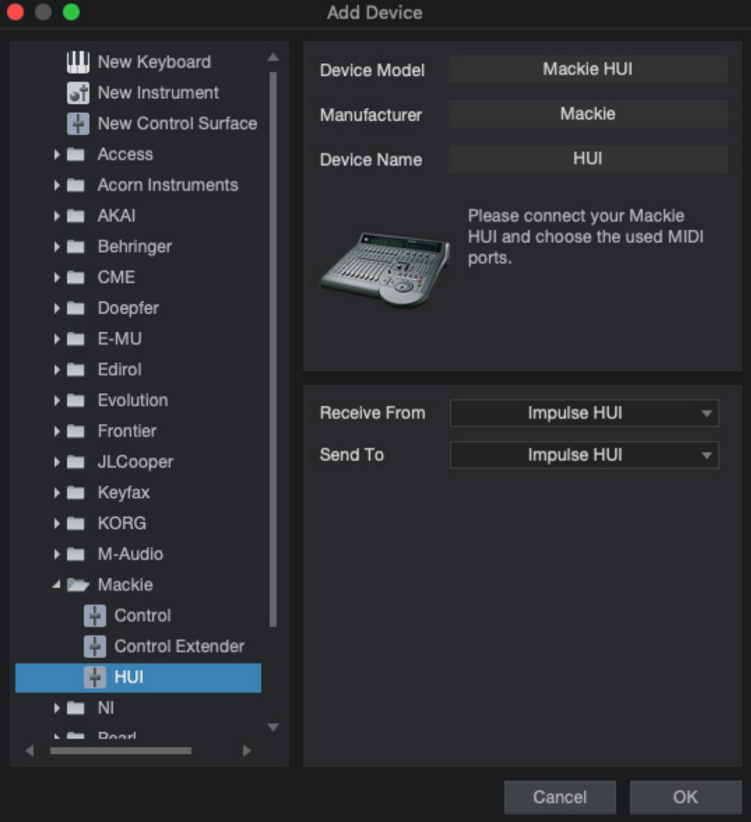 How to setup Studio One with the Impulse HUI firmware update – Novation