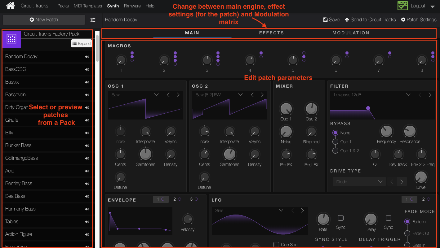 Circuit Tracks Components guide – Novation
